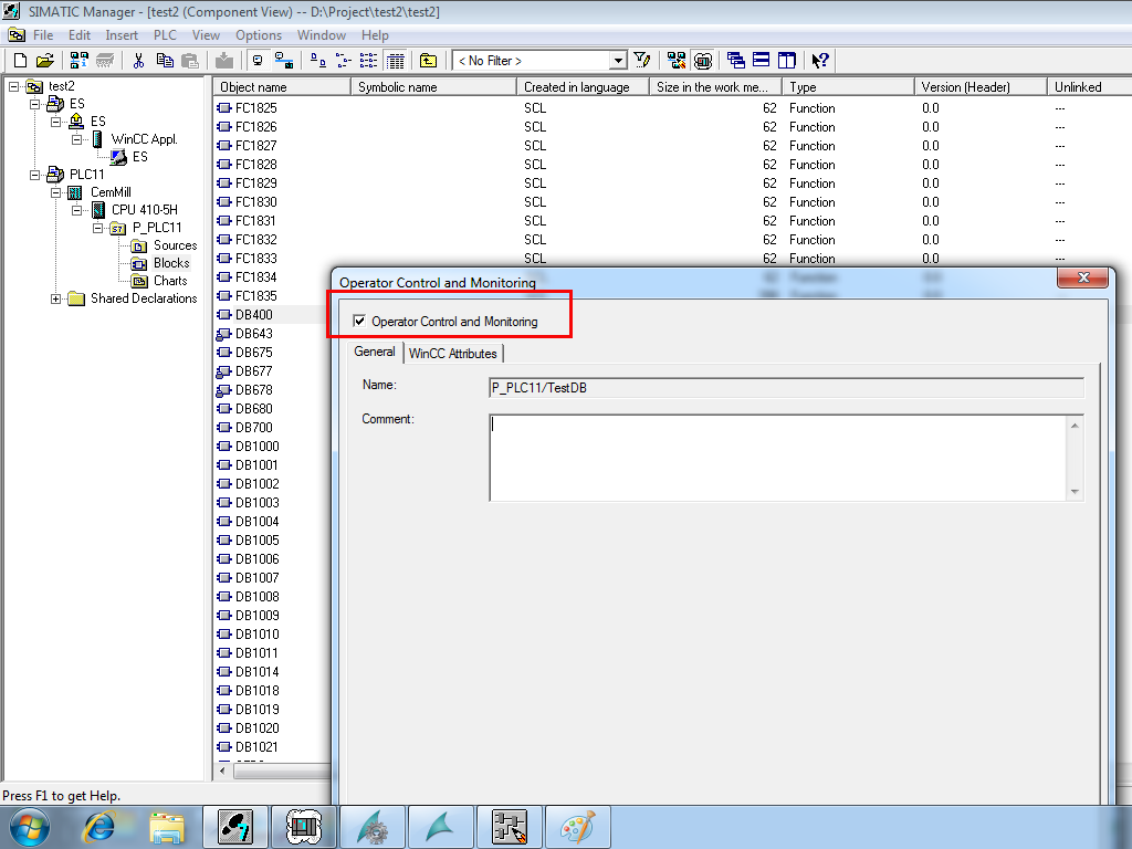Operater Control and Monitoring